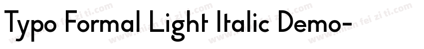 Typo Formal Light Italic Demo字体转换